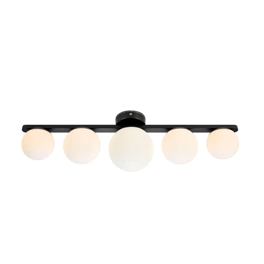 Lampe de plafond Markslöjd Puro 5L en métal noir G9