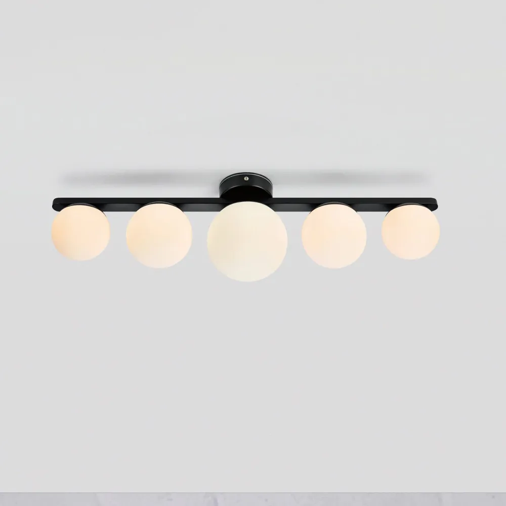 Lampe de plafond Markslöjd Puro 5L en métal noir G9