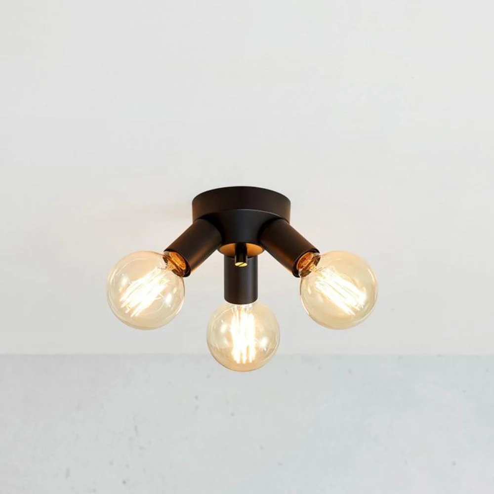 Lampes de plafond Markslöjd Mazzo 3L E27 Black