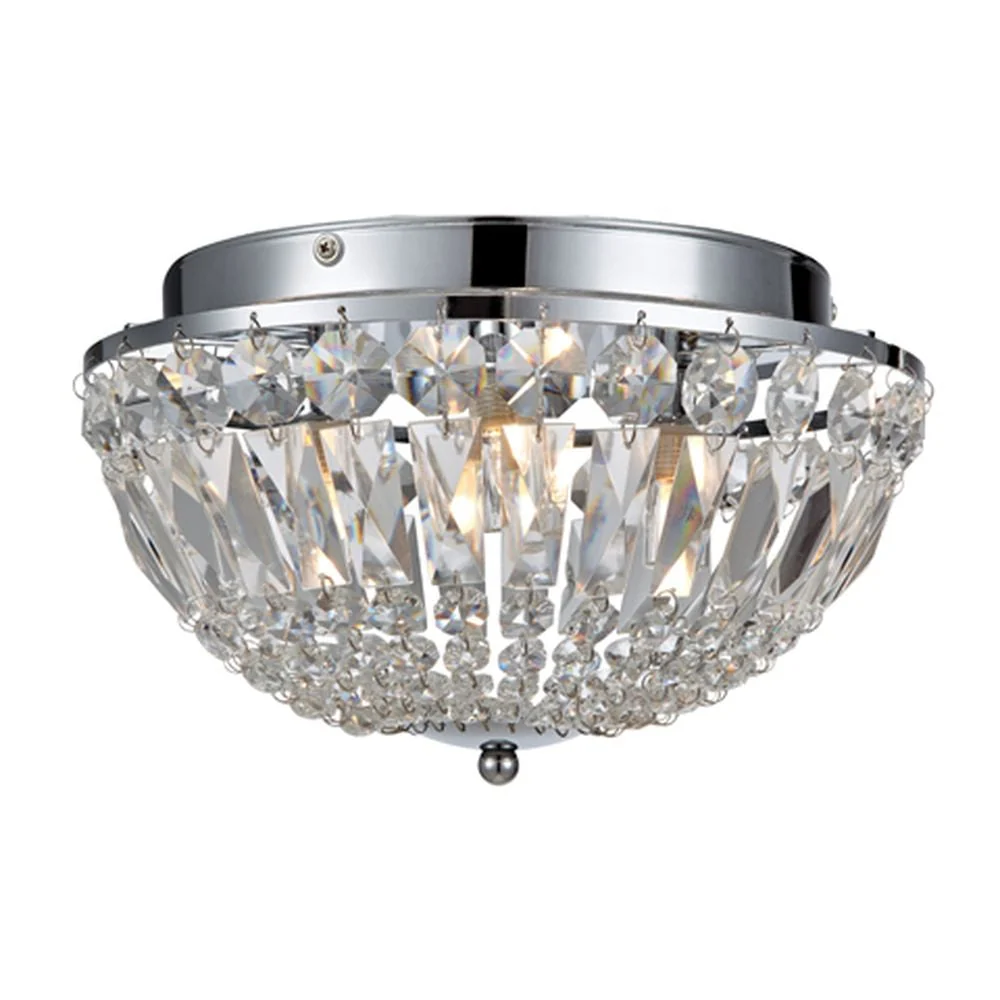 Plafonnier encastré Markslöjd Estelle 3L, diamètre 30 cm, chromé