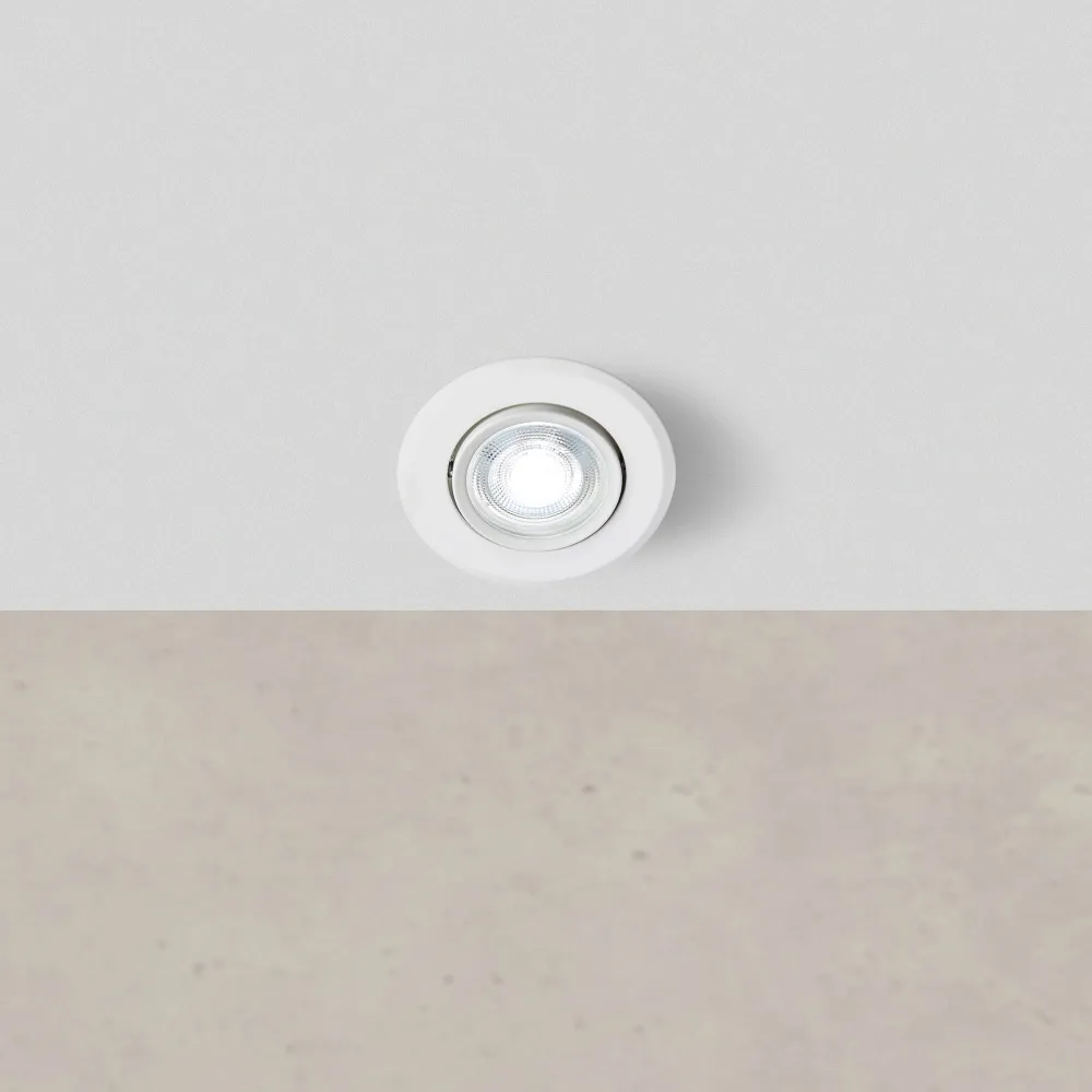 Spot encastré Markslöjd PLUTO, blanc dimmable, diamètre 9 cm