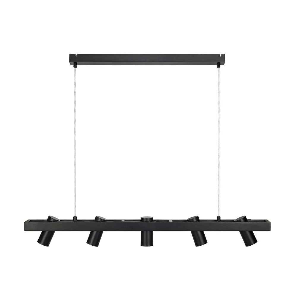 Suspension linéaire Markslöjd Torino 5L noir/blanc White