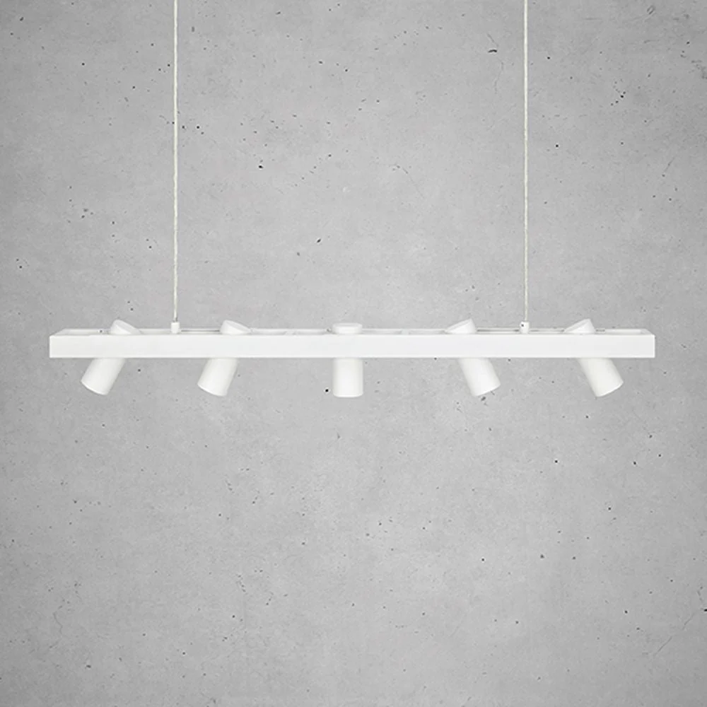 Suspension linéaire Markslöjd Torino 5L noir/blanc White