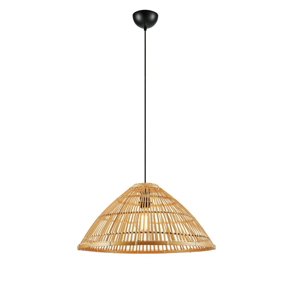 Suspension Markslöjd Capello 1L, style rustique, bambou Natural