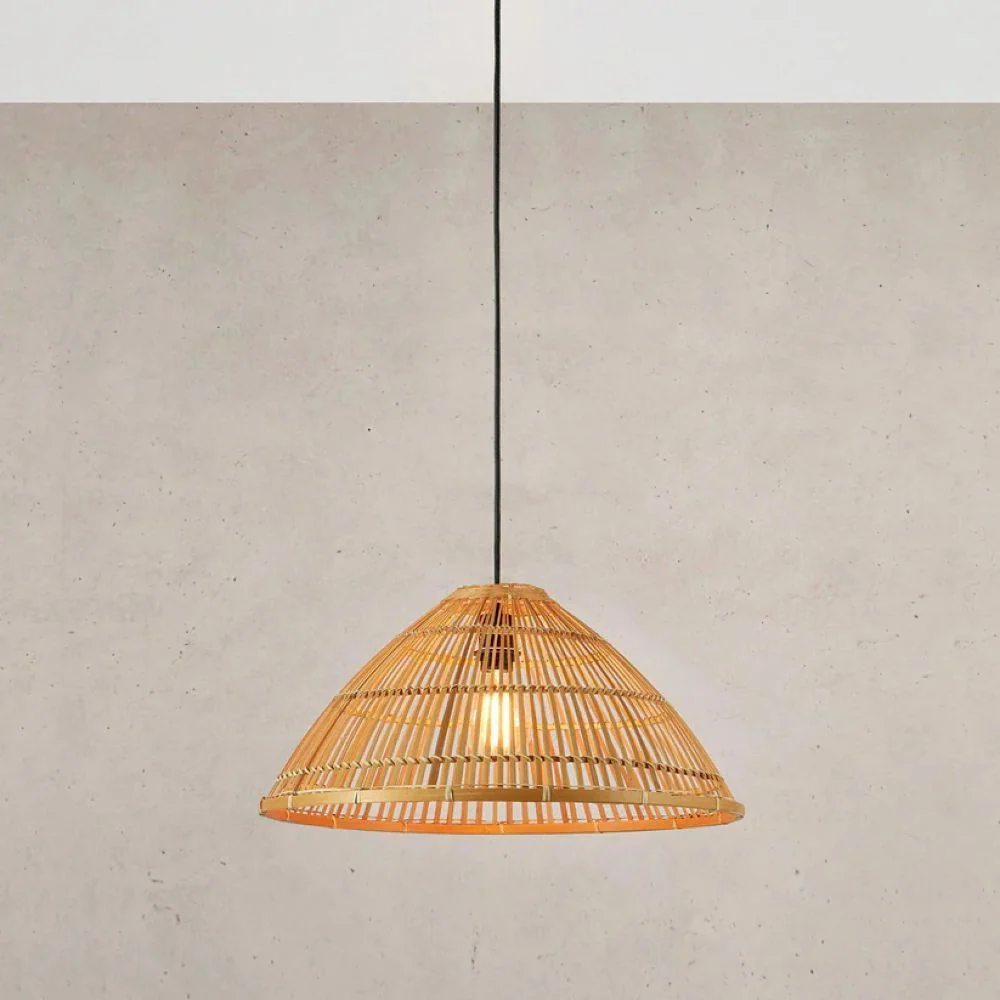 Suspension Markslöjd Capello 1L, style rustique, bambou Natural