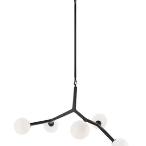 Suspension Rami 5 lumières Noir Matteo