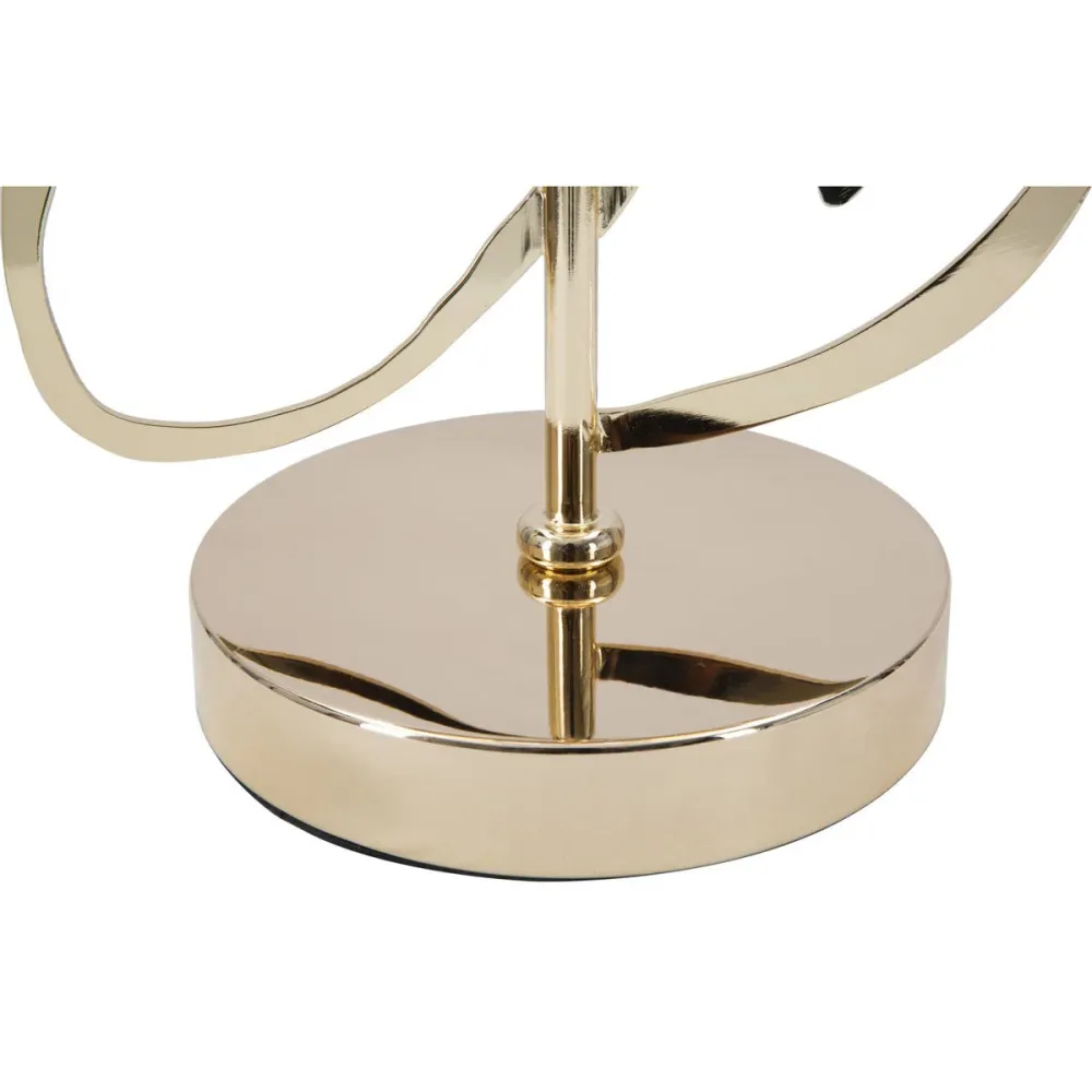 Lampe de table dorée avec abat-jour noir – Design glamour hypnotique Mauro Ferretti
