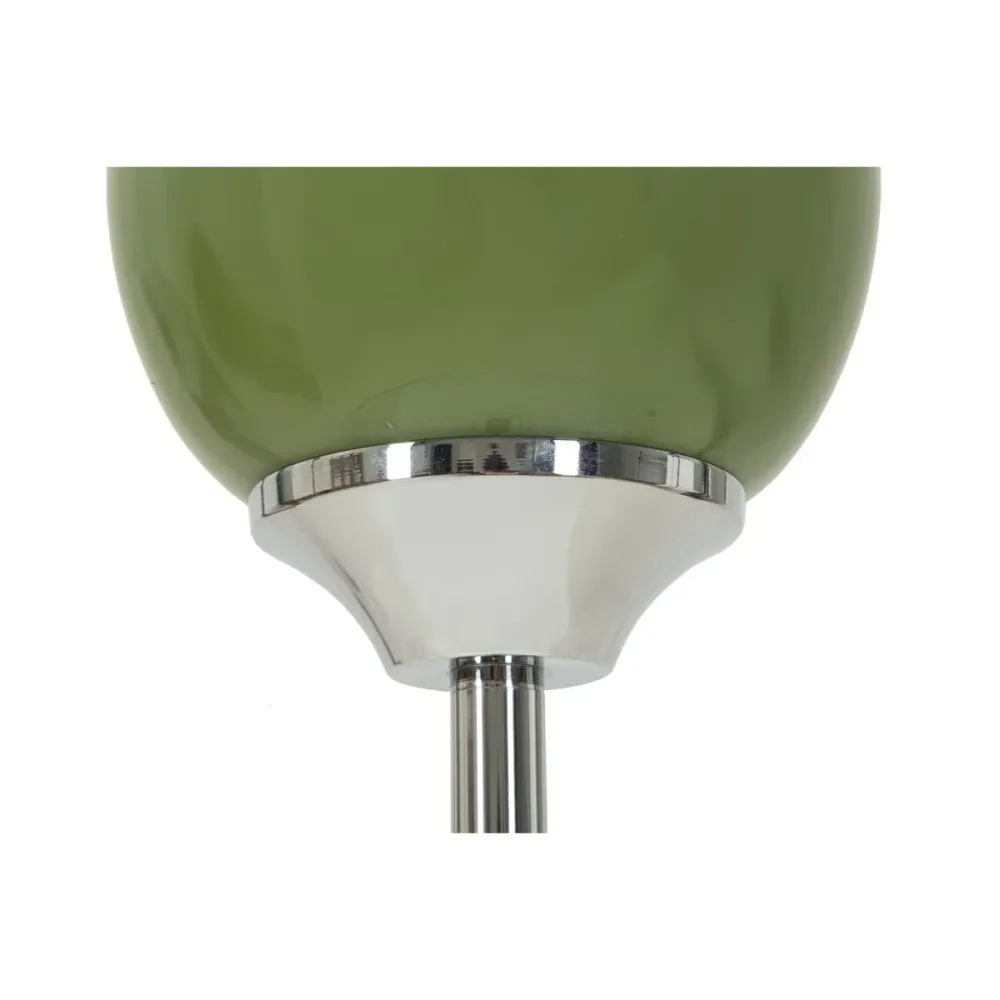 Lampe en verre vert avec abat-jour en velours noir Mauro Ferretti