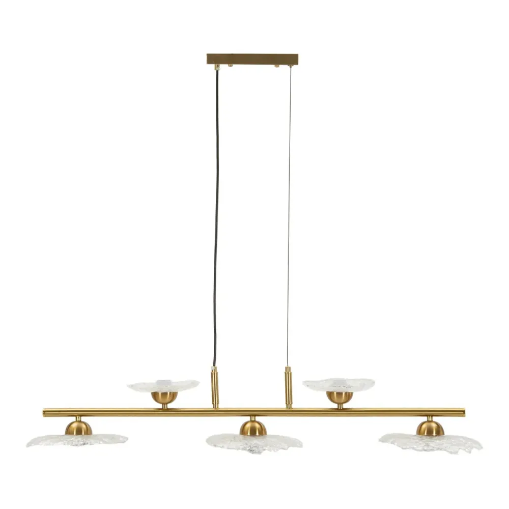 Mauro Ferretti Emily 5L linear pendant lamp glass metal
