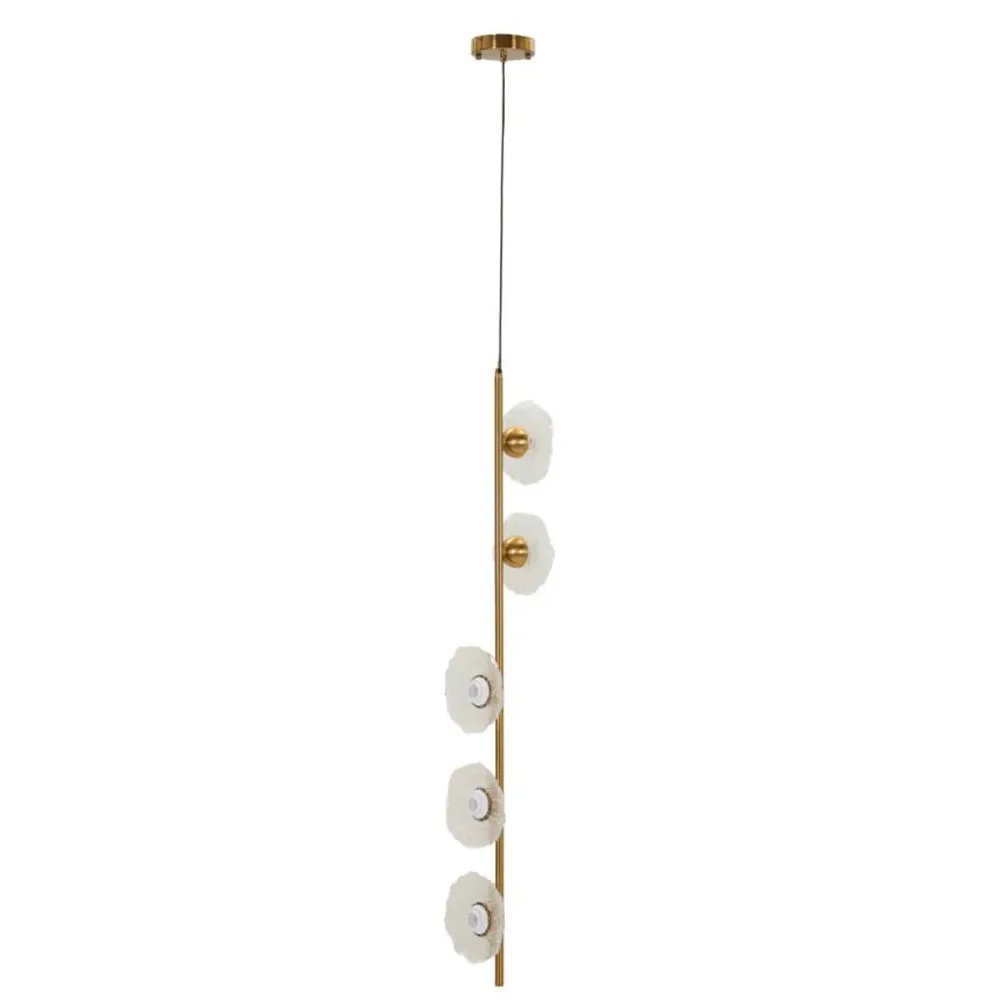 Mauro Ferretti Emily vertical pendant lamp trasparent glass metal