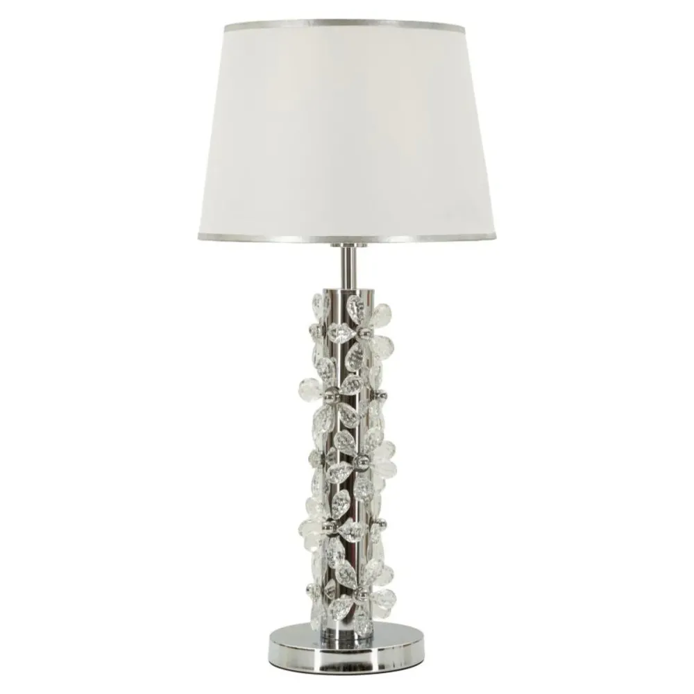 Mauro Ferretti Flower table lamp silver metal