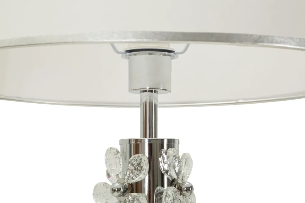 Mauro Ferretti Flower table lamp silver metal