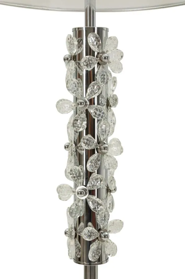 Mauro Ferretti Flower table lamp silver metal