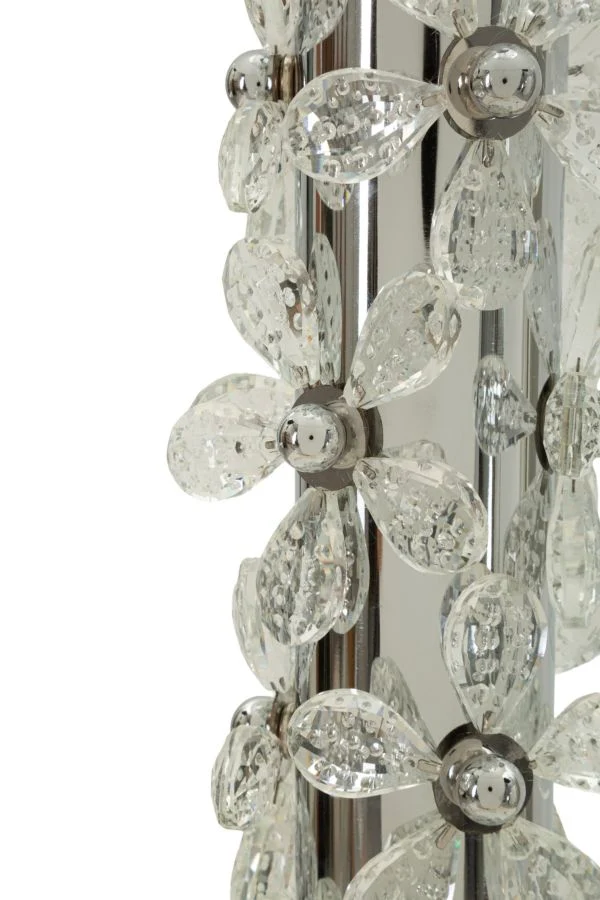 Mauro Ferretti Flower table lamp silver metal