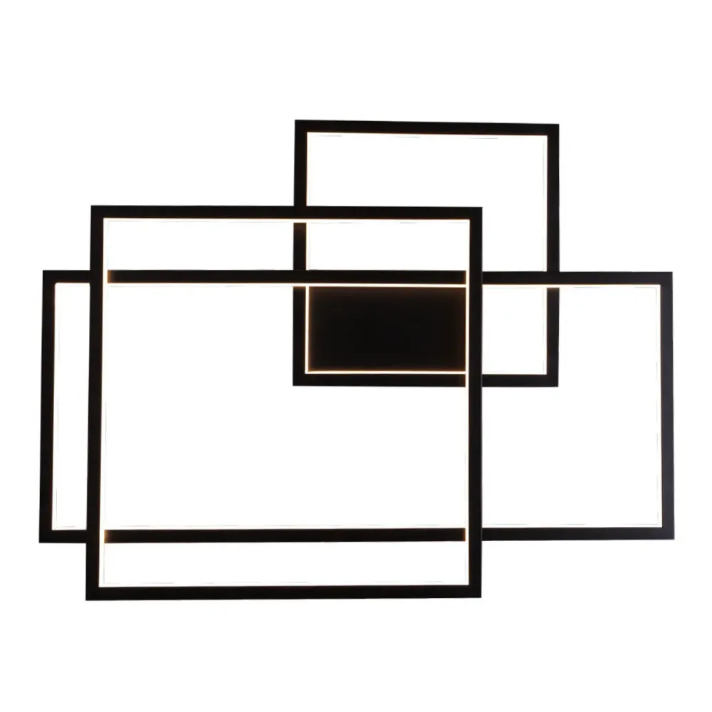 Applique murale LED Maxlight Geometric 1L en forme de machine à laver, noire