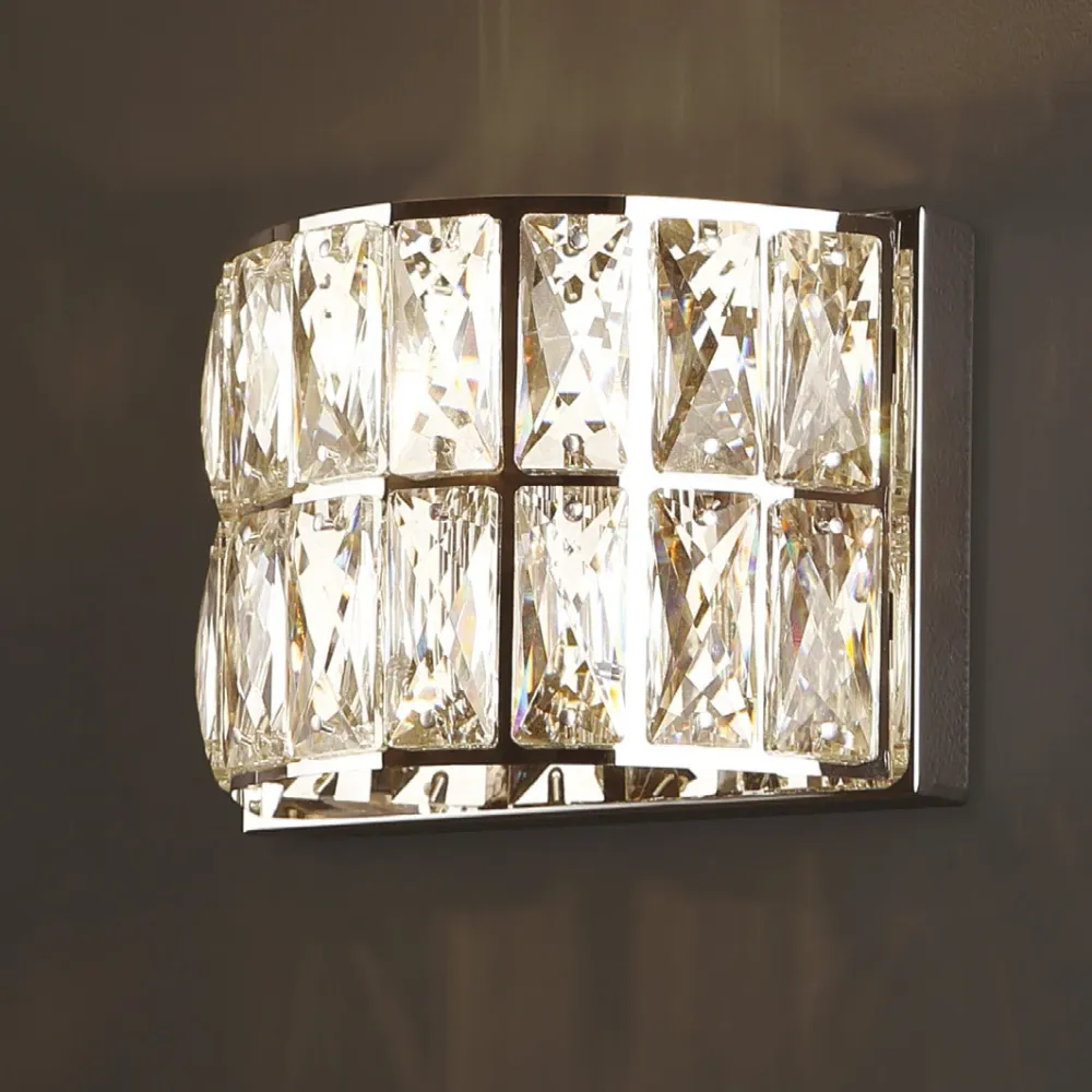 Applique murale Maxlight Diamante 1L, diamètre 9 cm