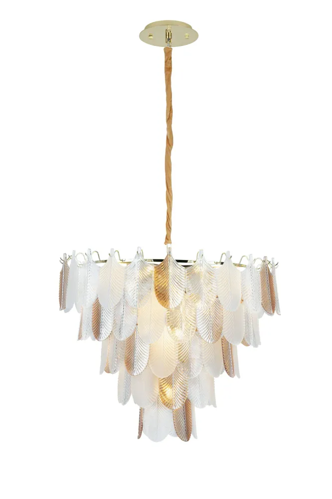Lustre Maxlight Arwena 15L doré, diamètre 80 cm
