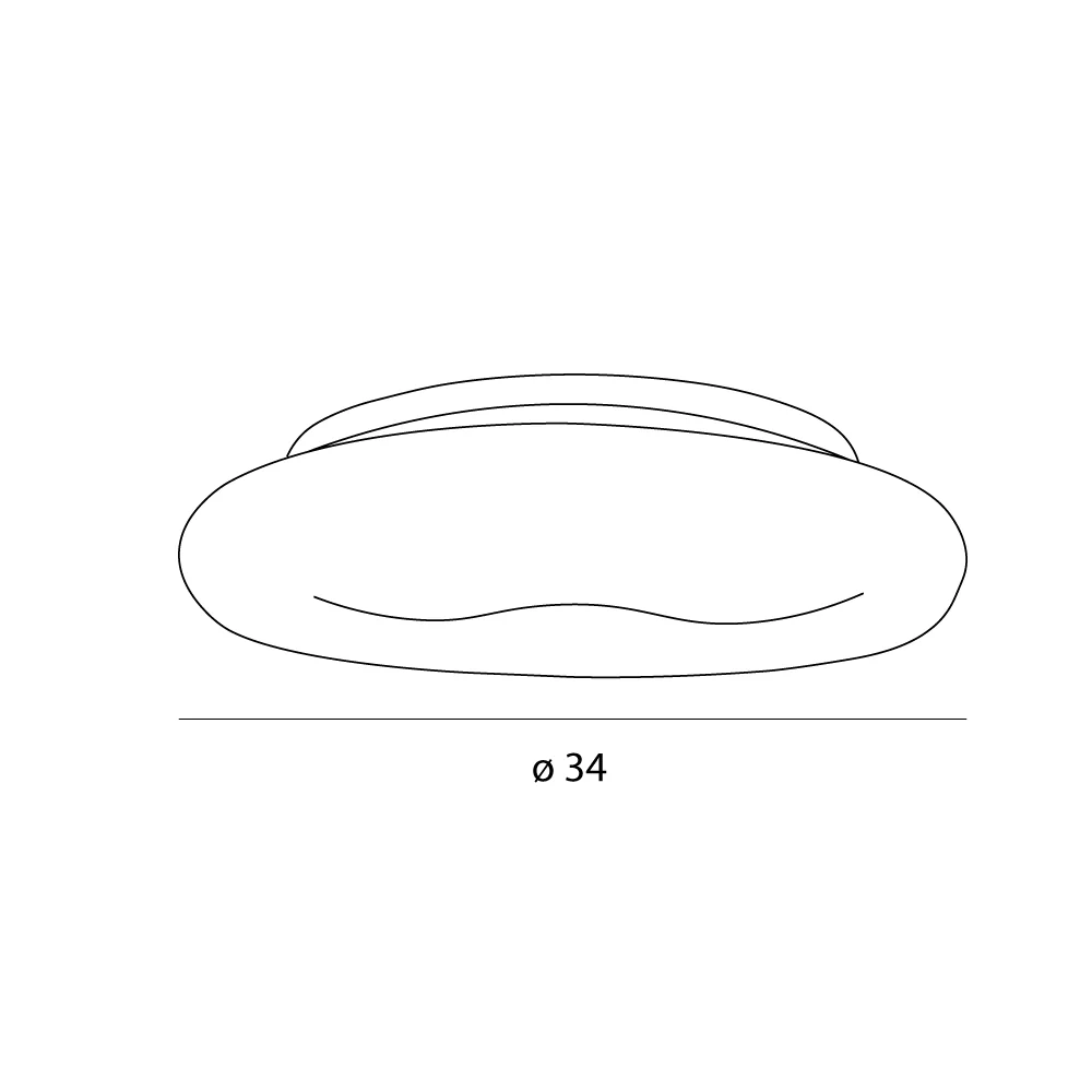 Plafonnier LED encastré Maxlight Duo 1L, diamètre 34 cm