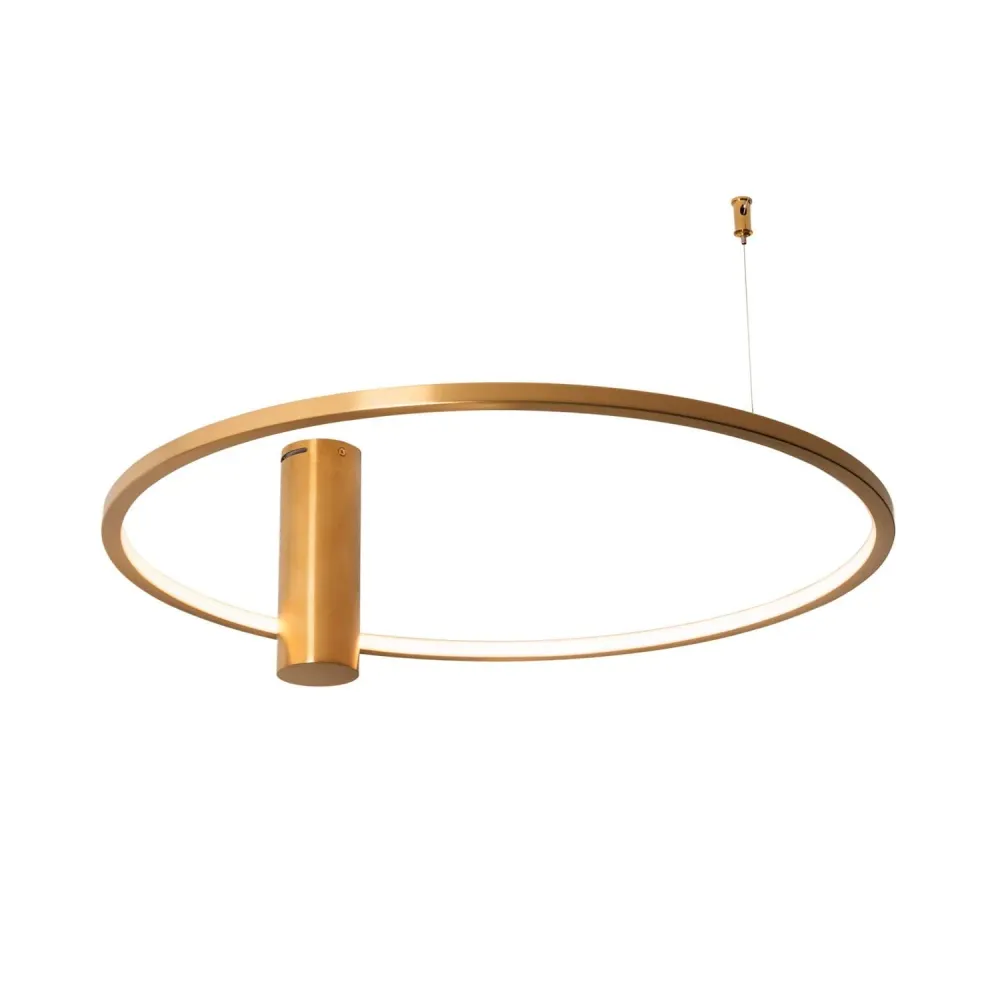 Plafonnier LED Maxlight Queen 1L, doré, diamètre 60 cm