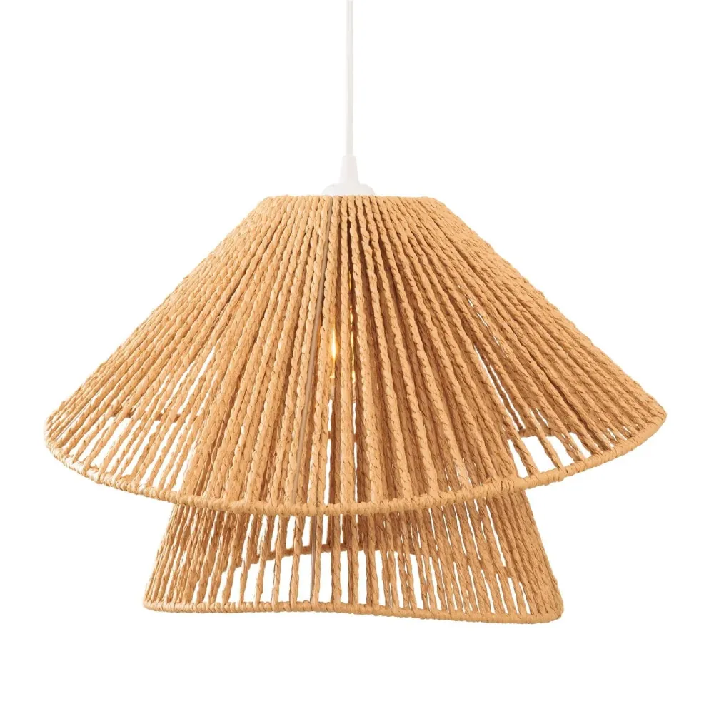 Suspension Maxlight Amalfi 1L, 2 abat-jour Natural