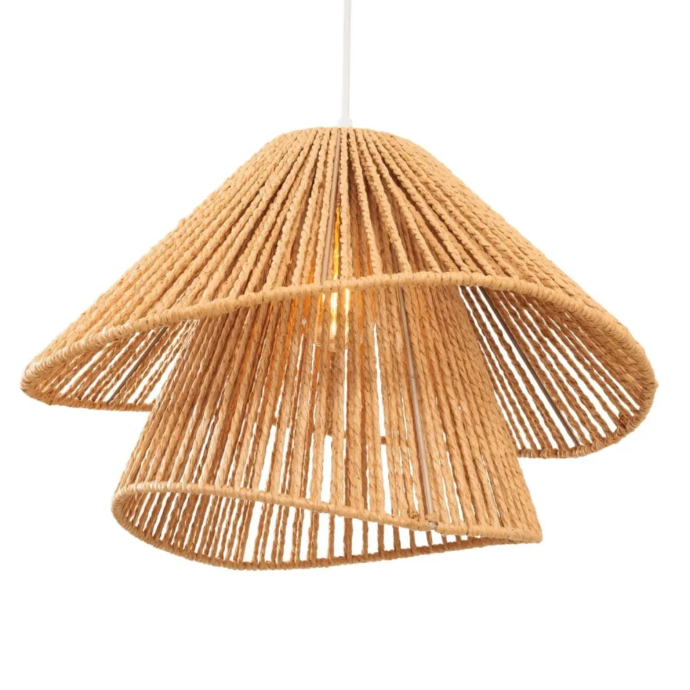 Suspension Maxlight Amalfi 1L, 2 abat-jour Natural