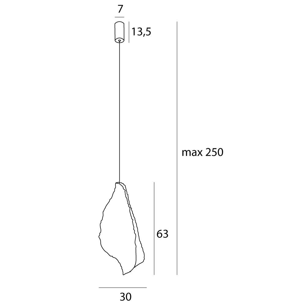 Suspension Maxlight Concha 1L LED blanche