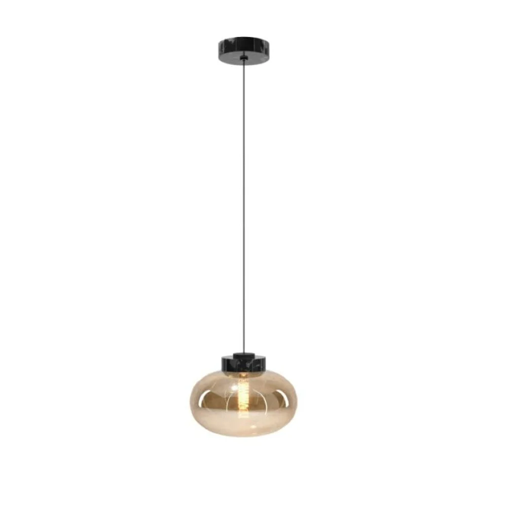 Suspension Maxlight Moonstone 1L, culot E27, diamètre 45 cm Smoky