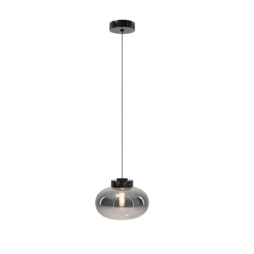 Suspension Maxlight Moonstone 1L, culot E27, diamètre 45 cm Smoky