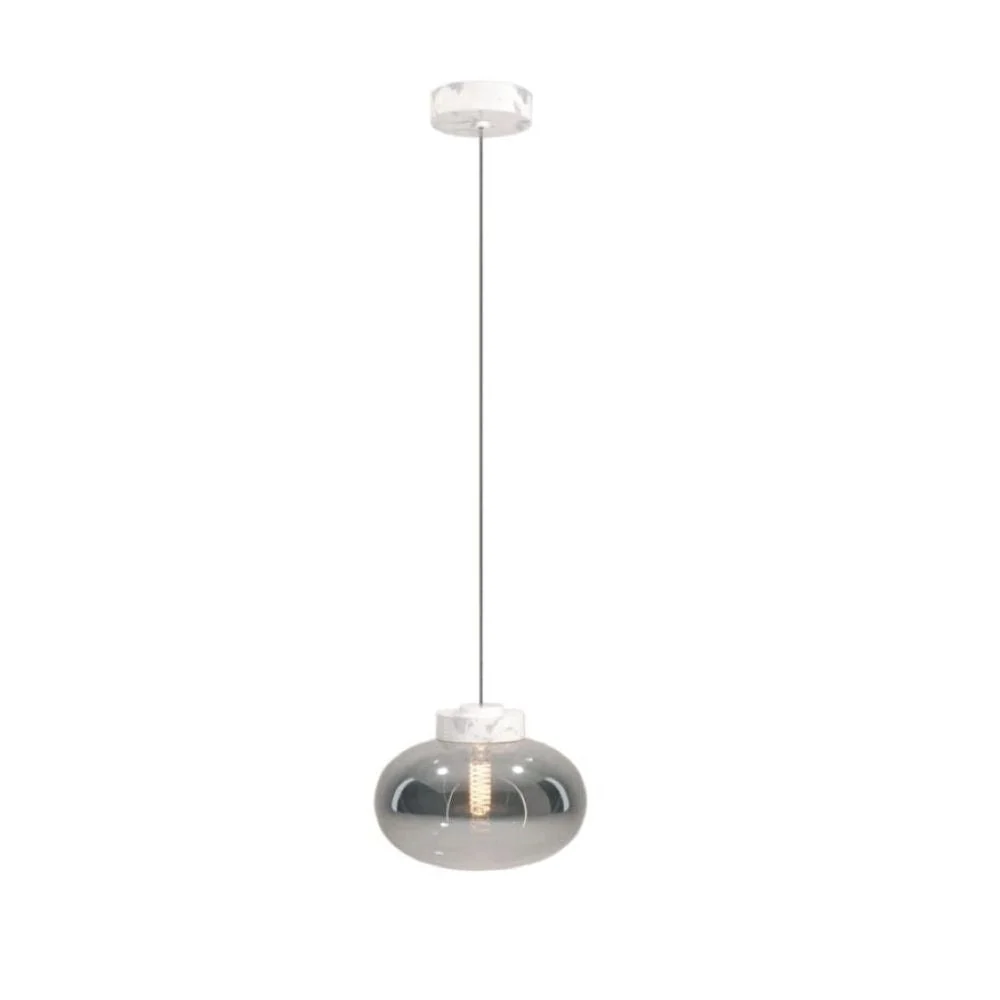 Suspension Maxlight Moonstone 1L, culot E27, diamètre 45 cm Smoky