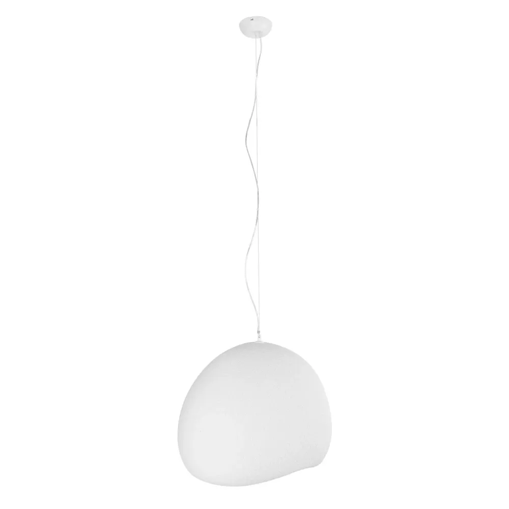Suspension Maxlight Pierre 1L blanche, diamètre 48 cm