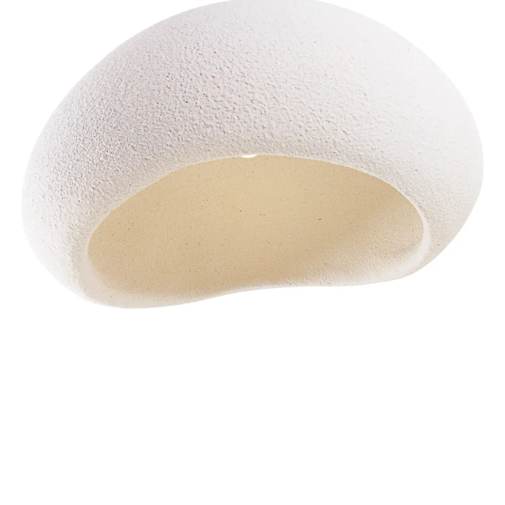 Suspension Maxlight Pierre 1L blanche, diamètre 48 cm