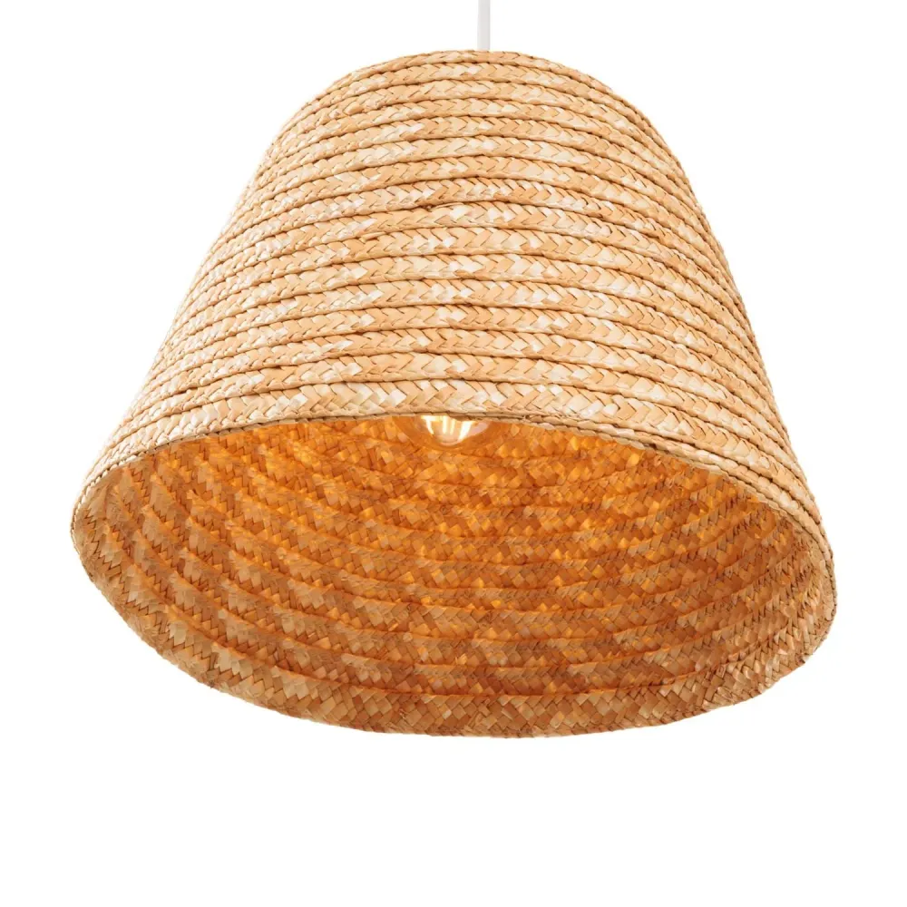 Suspension Maxlight Pot 1L en rotin naturel, diamètre 30 cm
