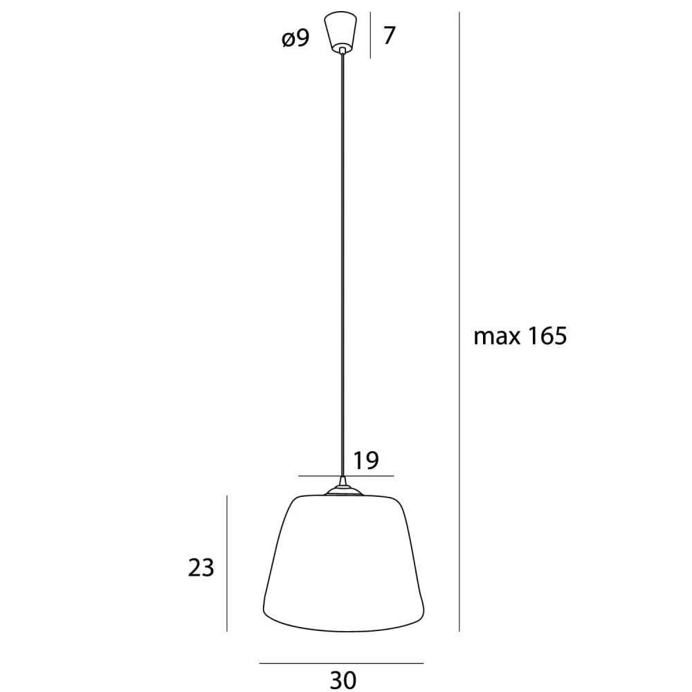 Suspension Maxlight Pot 1L en rotin naturel, diamètre 30 cm