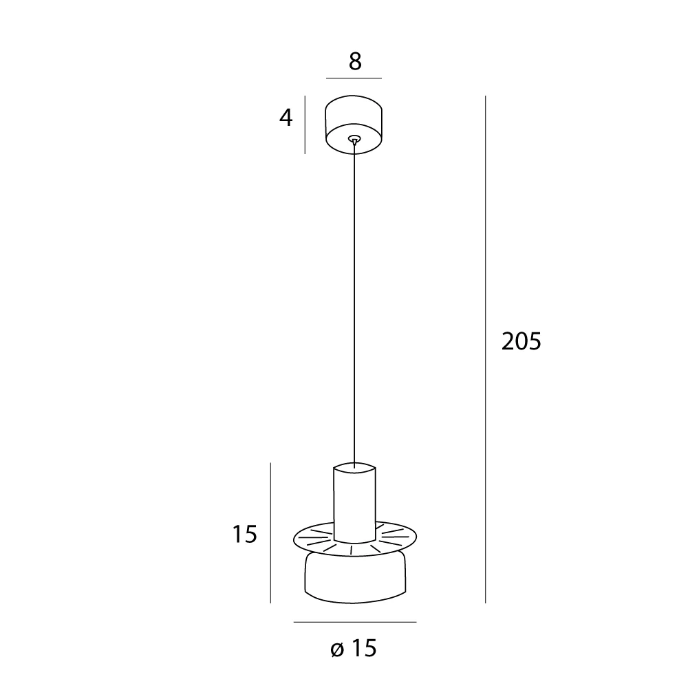 Suspension Maxlight Signature 1L, diamètre 15 cm, LED