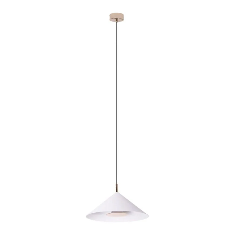 Suspension Maxlight Vulcano 1L, diamètre 30 cm, blanche