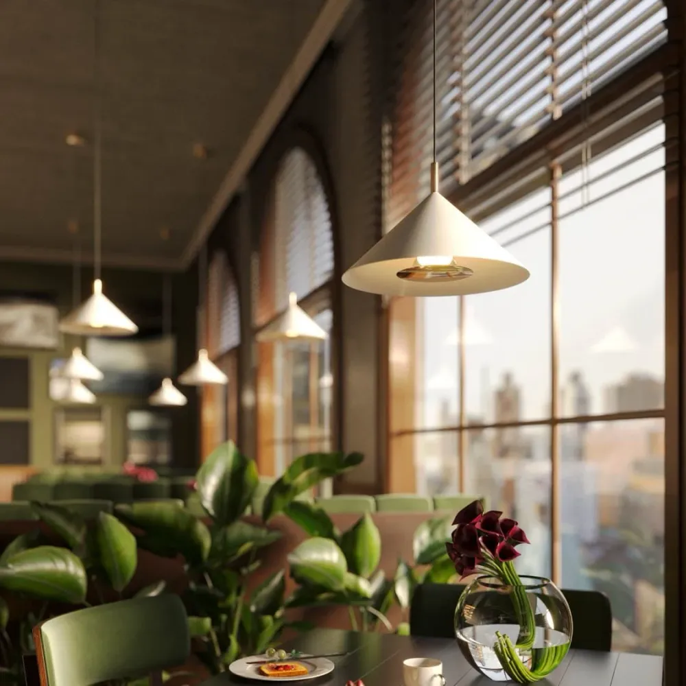 Suspension Maxlight Vulcano 1L, diamètre 30 cm, blanche