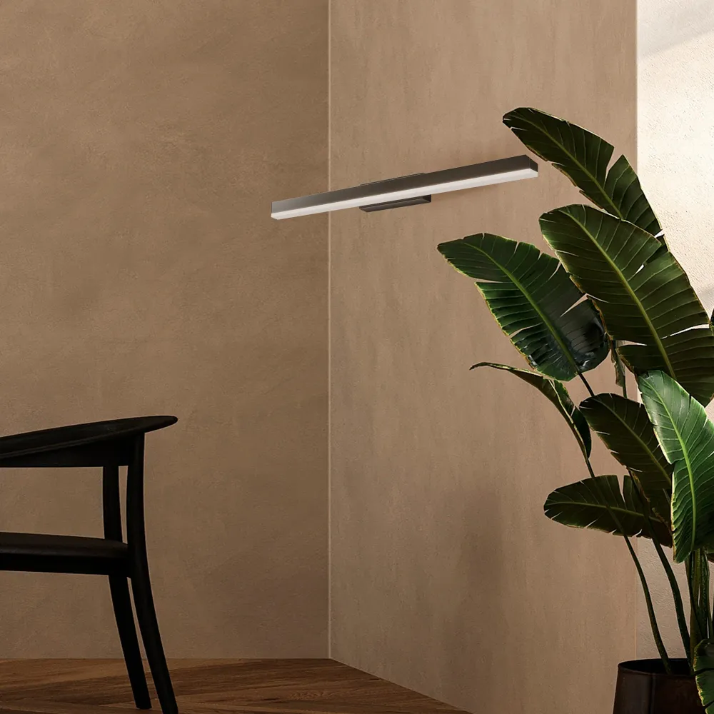 Applique murale Maytoni Fichte 1L, LED noire, H 5 cm