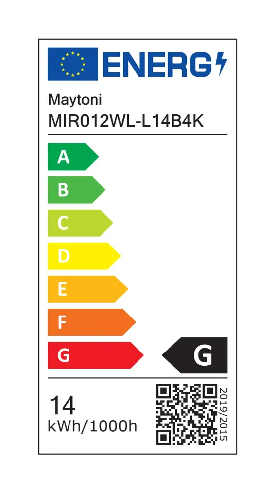 Applique murale Maytoni Fichte 1L, LED noire, H 5 cm
