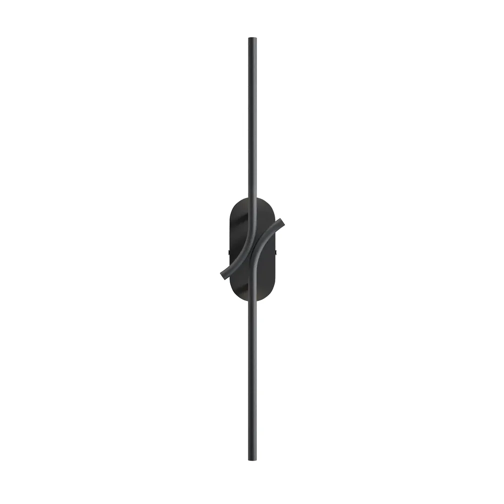 Applique murale Maytoni Renaissance 1L, LED noire, H 63 cm