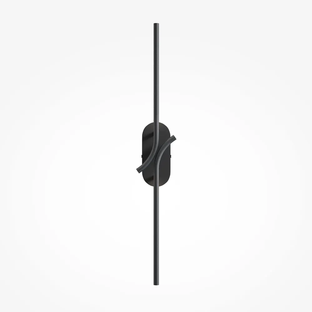 Applique murale Maytoni Renaissance 1L, LED noire, H 63 cm