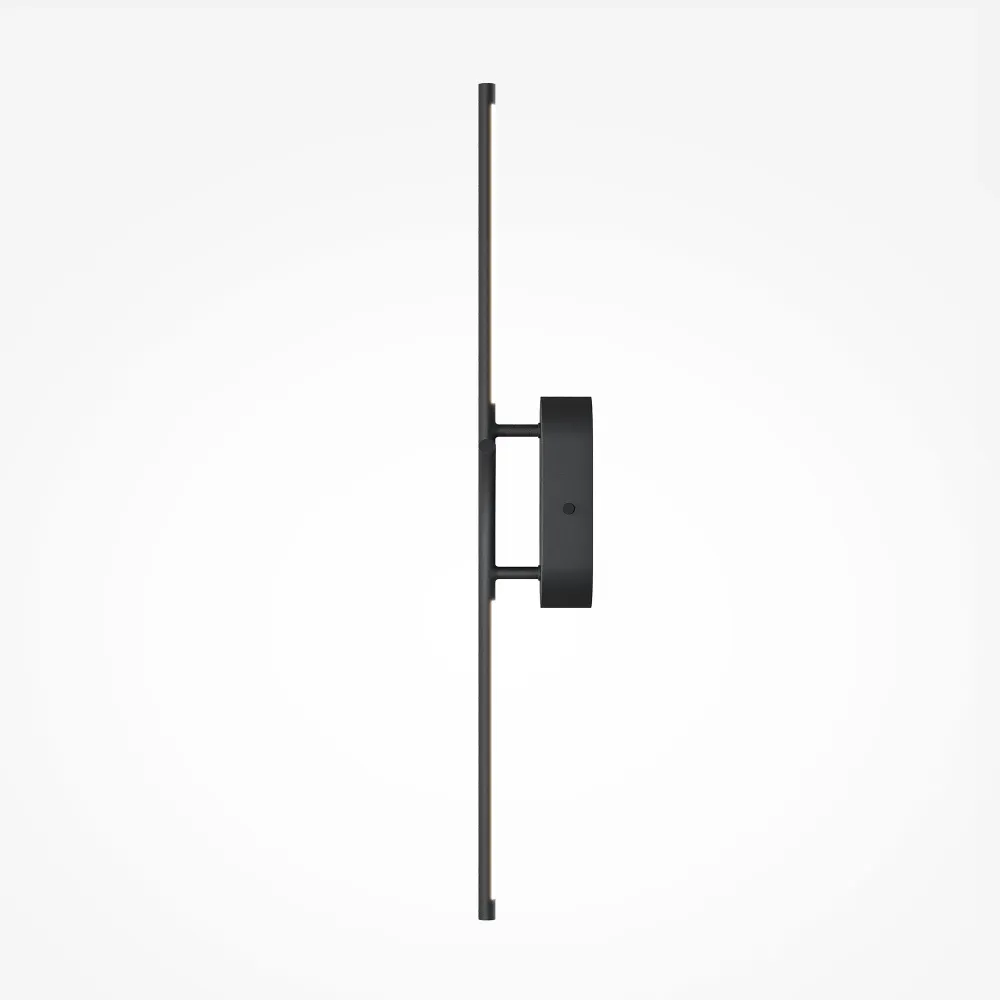 Applique murale Maytoni Renaissance 1L, LED noire, H 63 cm