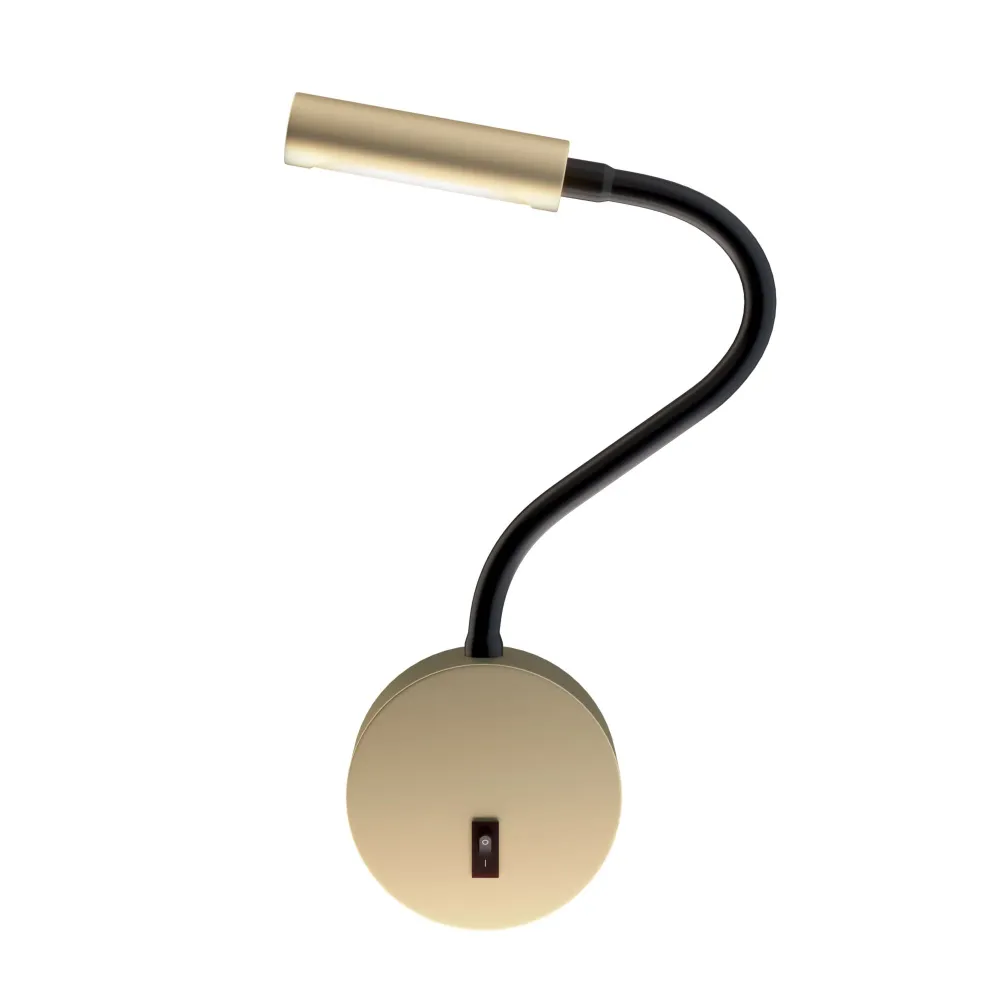 Applique murale Maytoni Stem 1L, LED or mat, hauteur 47 cm