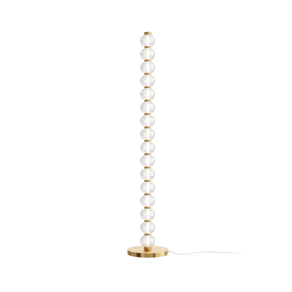 Lampadaire Maytoni Amulet 1L, LED dorée, hauteur 132 cm