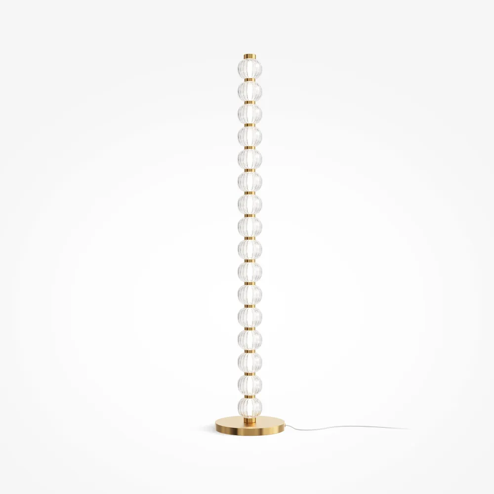 Lampadaire Maytoni Amulet 1L, LED dorée, hauteur 132 cm