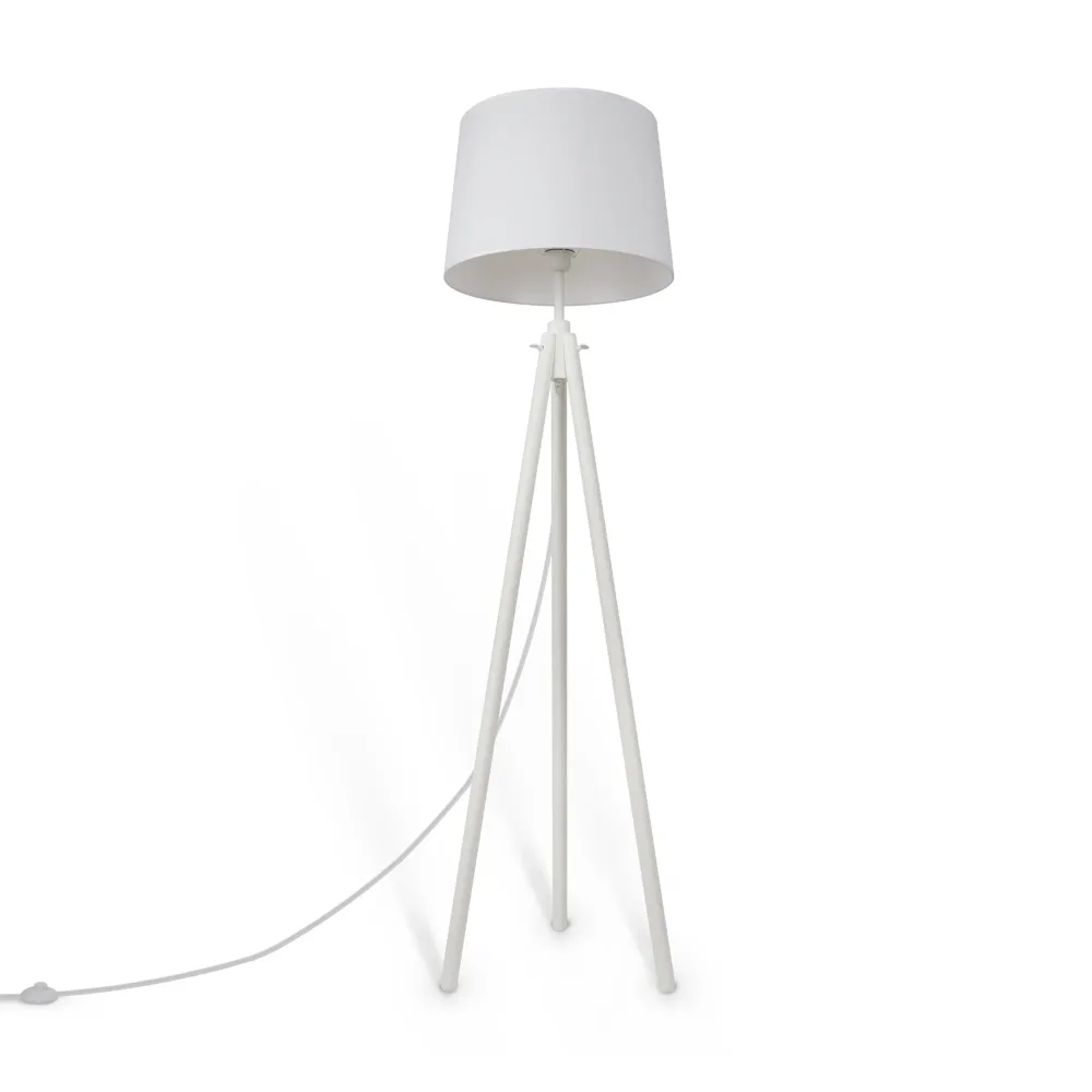 Lampadaire Maytoni Calvin 1L, blanc, douille E27, diamètre 44 cm