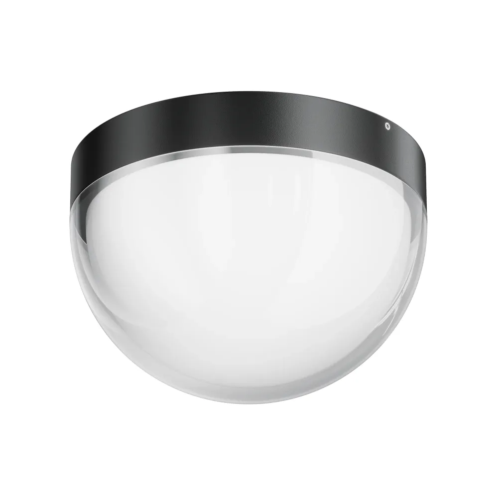 Plafonnier extérieur Maytoni Mon 1L, LED graphite, diamètre 18 cm