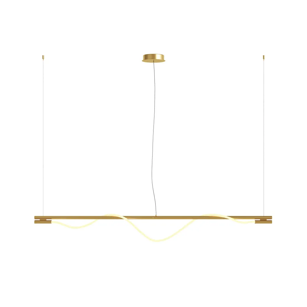 Suspension linéaire Maytoni Tau 1L, LED dorée
