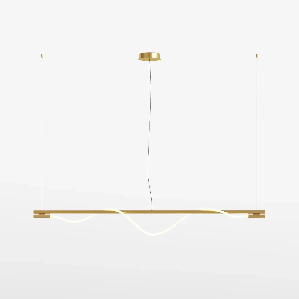 Suspension linéaire Maytoni Tau 1L, LED dorée