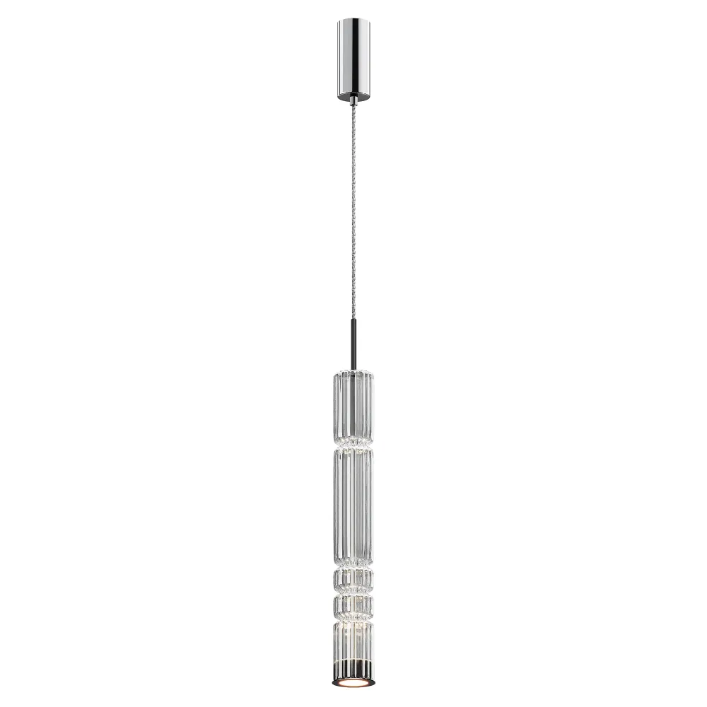 Suspension Maytoni Ordo 1L, spot LED chromé D 8 cm