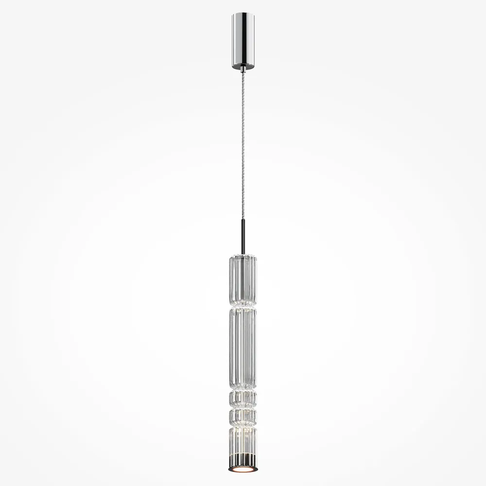 Suspension Maytoni Ordo 1L, spot LED chromé D 8 cm